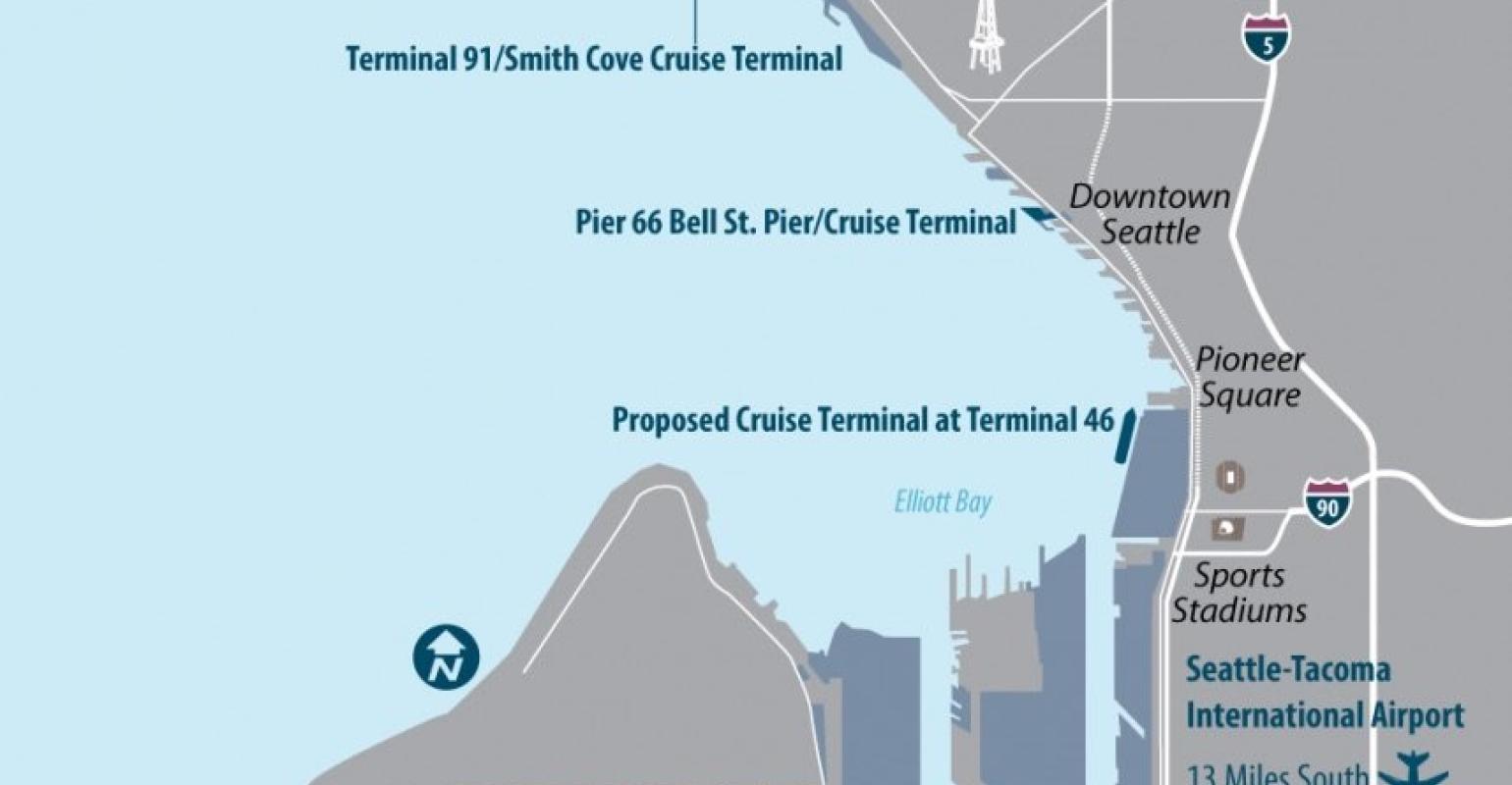 cruise ship port seattle map
